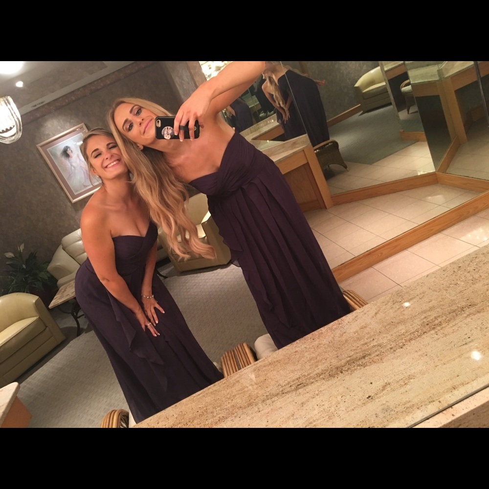 Eggplant bridesmaids dress